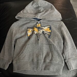GAP Gray Hoodie with Camo Bat Logo